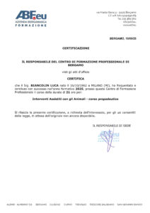 Interventi assistiti con gli animali - Corso propedeutico